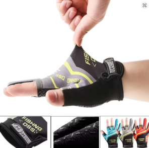 Babajig summer fishing gloves with UV protection