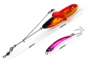 סט בומבט עם כנפיים עם דמוי דג קטן