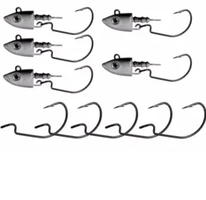 Jig Hook Body Silicone Black Minnow - 25
