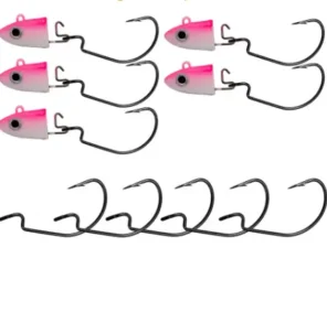 Jig Hook Body Silicone Black Minnow - 25