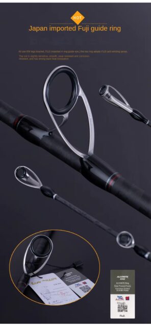 מקל ז'רז'ור FJORD קרבון עם טבעות Fuji יפניות – מקל דיג מקצועי לז'רז'ור בים בישראל | חנות דיג BABAJIG בתל אביב
