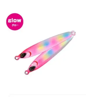 ג'יג מתכתי Xesta Scramble Turbo SLJ 80g ורוד-כחול גלואו – דמוי ג'יג מומלץ לדיג דגים טורפים בים בישראל | חנות דיג BABAJIG בתל אביב