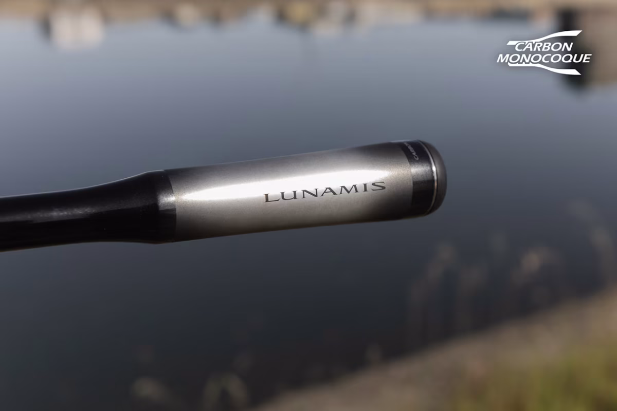 Shimano Lunamis 2026 תקריב ידית Carbon Monocoque – מקל דיג מקצועי לז'רז'ור בים בישראל | חנות דיג BABAJIG בתל אביב