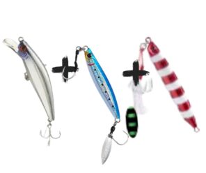 Bonito fishing lures bundle including minnow, spoon and jig recommended for predator fish