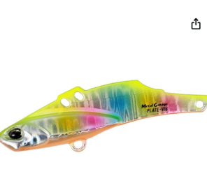 ציקדה DUO Metal Garage PLATE-VIB צבעוני – דמוי מומלץ לדיג דגים טורפים בים בישראל | חנות דיג BABAJIG בתל אביב