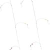 Pre-tied saltwater fishing rig with 3 hooks and steel wire leader